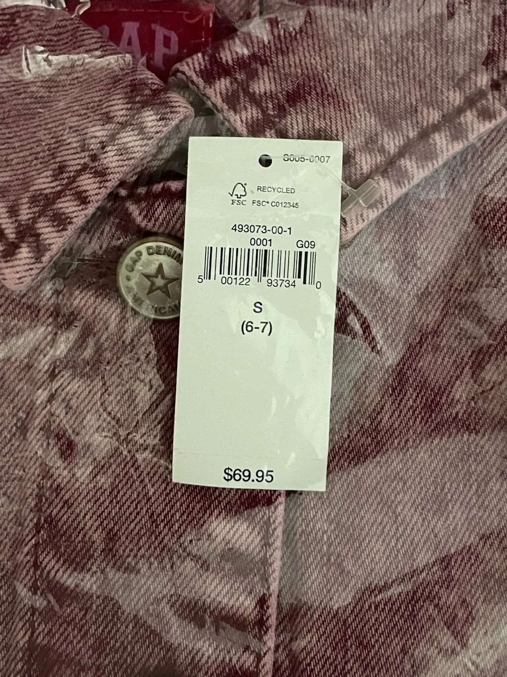 NWT GAP x American Girl Girls Icon Denim Jacket S